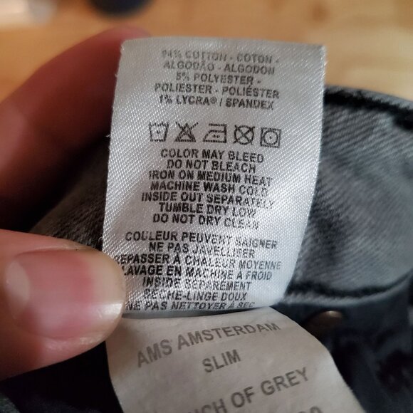 Warp + Weft Jeans Mens 31x30 Grey AMS Amsterdam Slim Stretch Denim - Picture 4 of 12